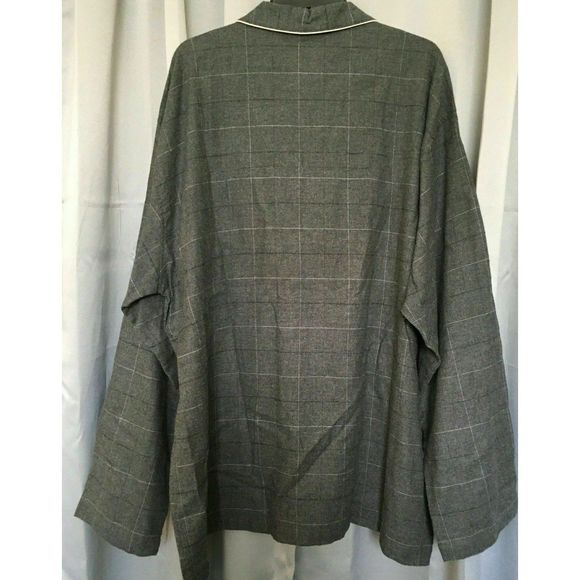 Polo Ralph Lauren Mens Sz XL Sleep Lounge Shirt Gray Plaid Button Up Classic NEW - Picture 2 of 5